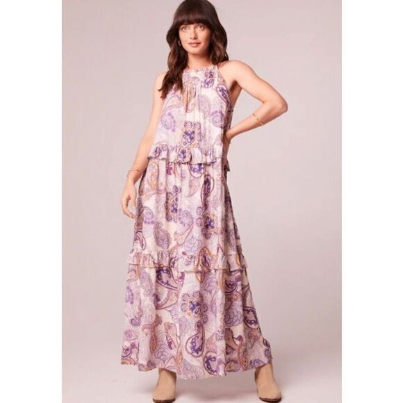 Band of Gypsies Purple Paisley Maxi Dress - Picture 10 of 16
